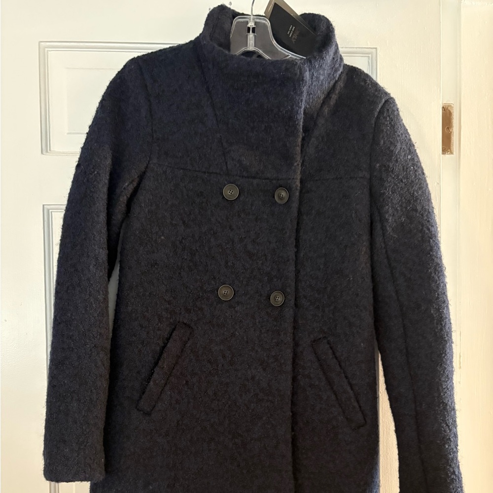 NWT ONLY Women's Double-Breasted Navy Pea Coat